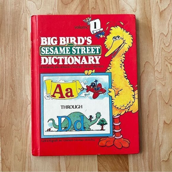 Vintage Big Bird’s Sesame Street Dictionary Volume 1 Hardcover - Picture 1 of 4